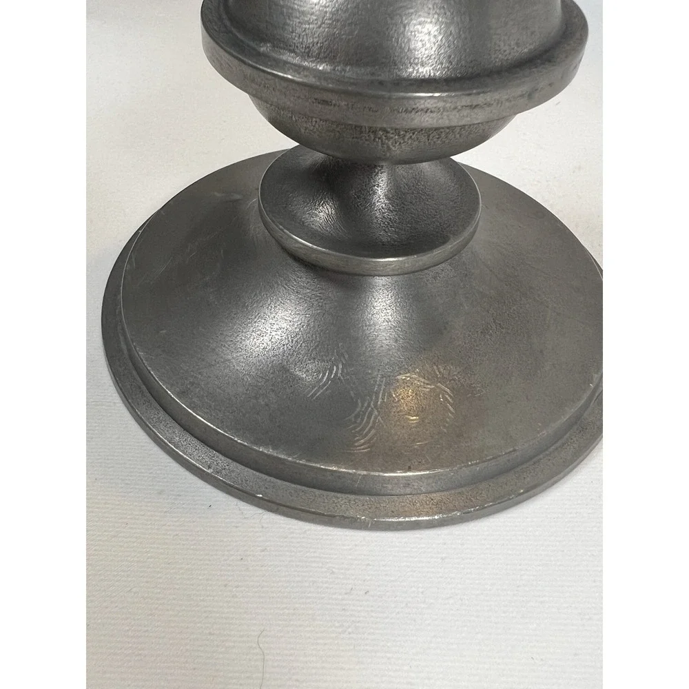 VNG Swedish modernist pewter candlestick By Edvin Ollers for Schröder and Olsson